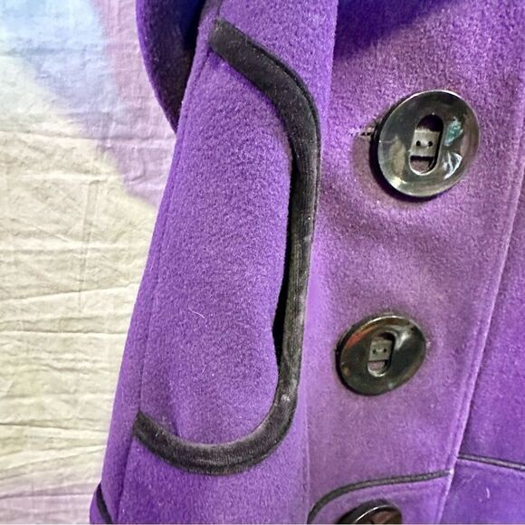 Soia and Kyo Purple Wool Coat- XS - Picture 7 of 10